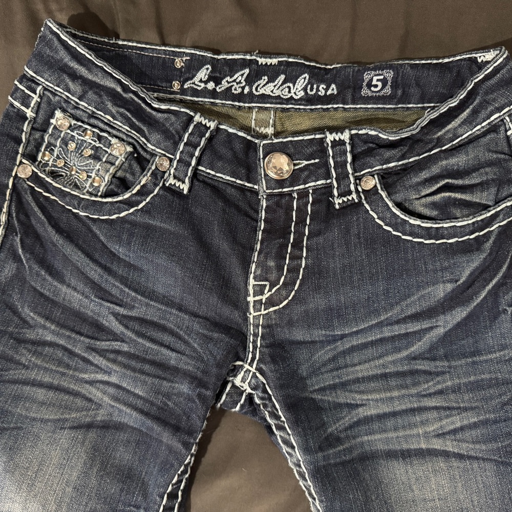 L.A. Idol Jeans size 5, Low Cut Skinny